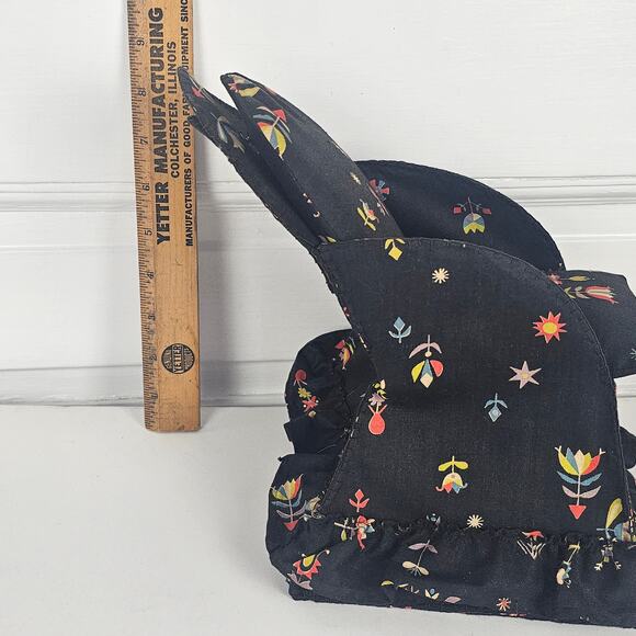 VTG upholstered chair pin cushion holds sewing tools notions 10x7x7 collectible - Picture 2 of 15